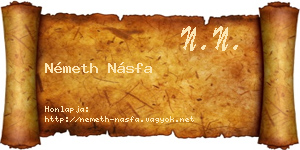 Németh Násfa névjegykártya