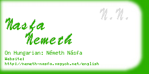 nasfa nemeth business card